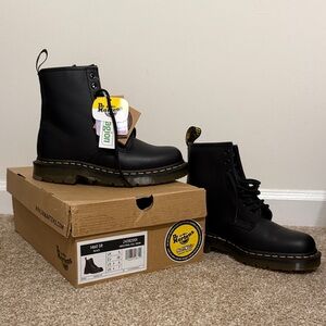 Dr. Martens Black Leather Boots - 1460 SR - Industrial Full Grain